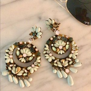 Large turquoise earrings